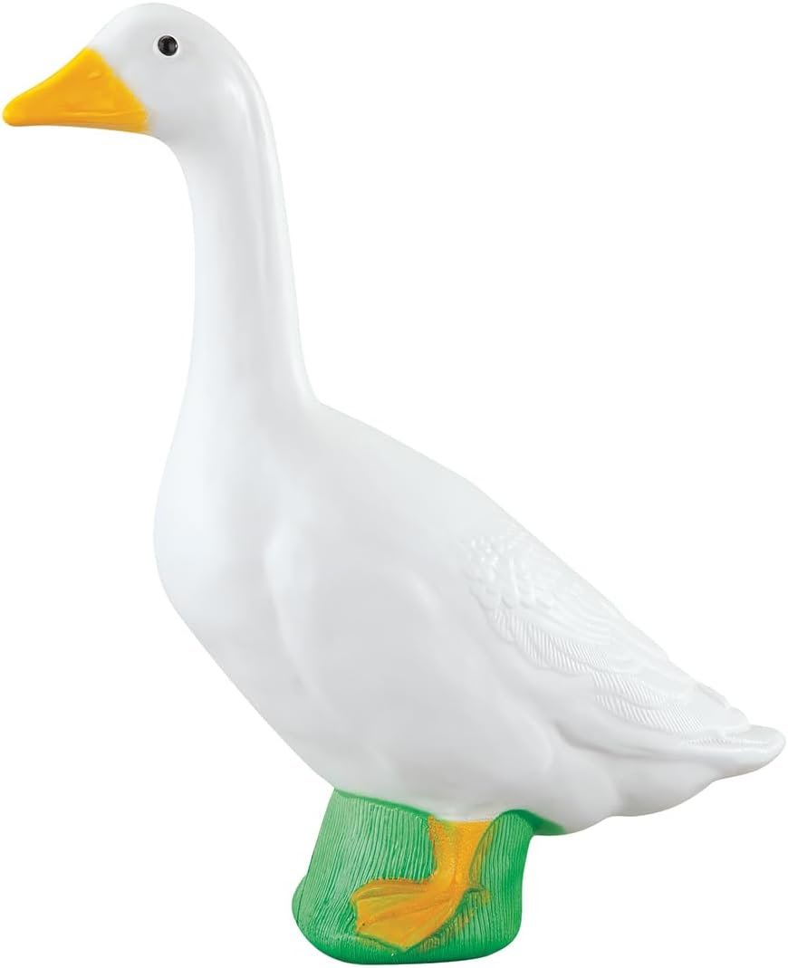 Fox Valley Traders Official Gaggleville 23″ Large White Goose, Plastic Garden Décor, Vibrant and Clean Painted Goose Feet – Indoor or Outdoor Decorative Figurine for Garden, Patio, or Entryway Accent