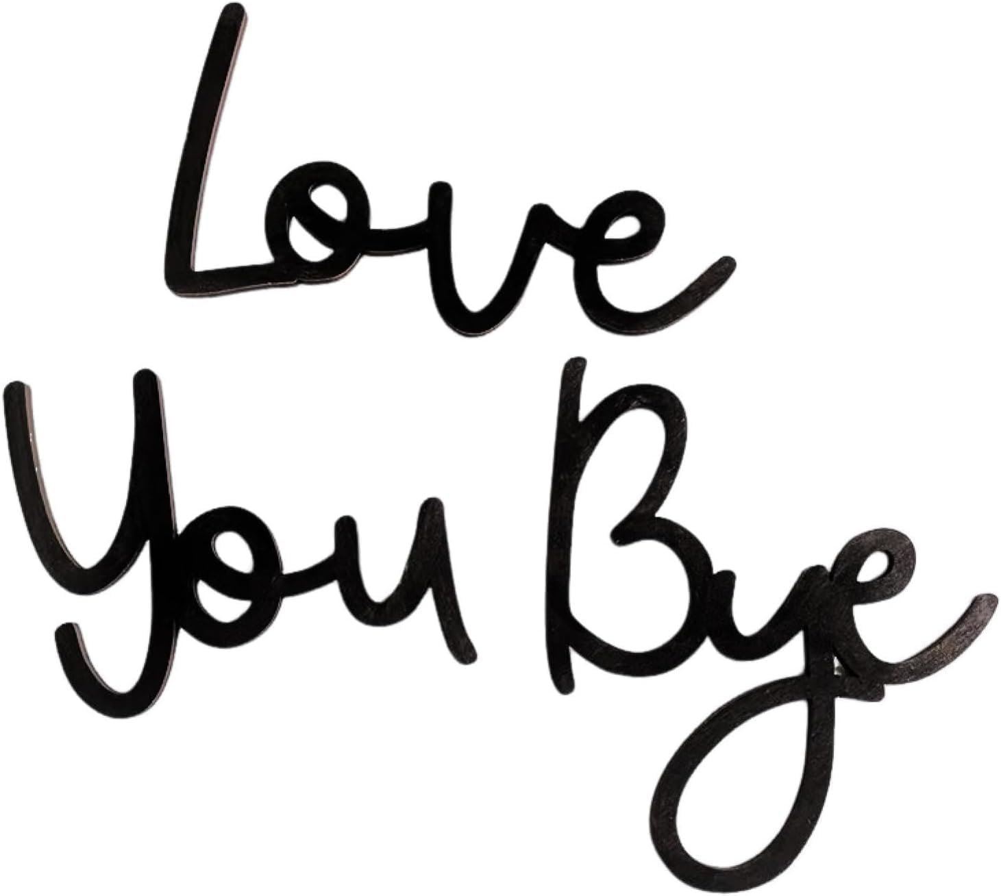 3-Piece Wooden Wall Art Set – Love You Bye Wood Sign, Farmhouse Style Family Love Quote Signs with Rustic Distressed Finish | Boho Home Decor for Living Room/Entryway/Hallway