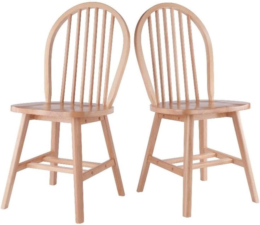 Winsome Windsor 2-Piece Chair Set, Solid Wood, Natural Finish