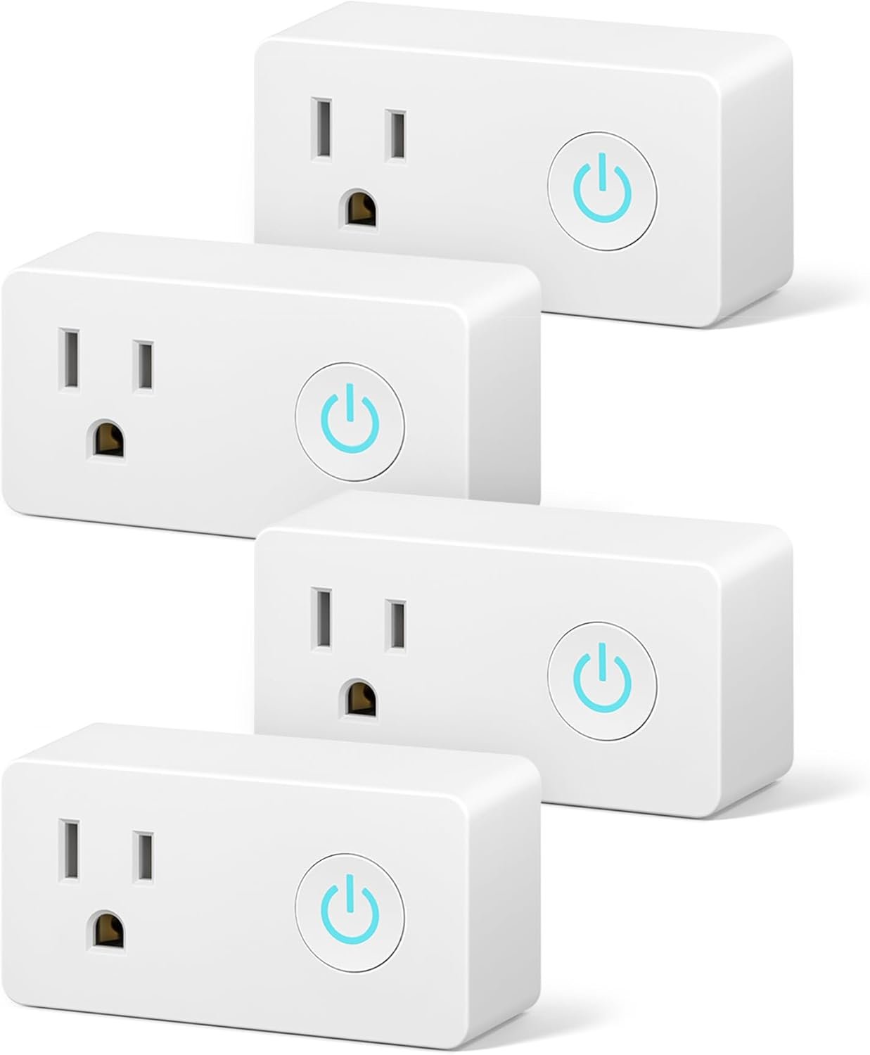 BN-LINK WiFi & Bluetooth Smart Plug, Heavy Duty Smart Timer Outlet Works with Alexa & Google Home Assistant, Remote & Group Control, No Hub Required, ETL & FCC Certified, 2.4GHz WiFi Only, 4 Pack