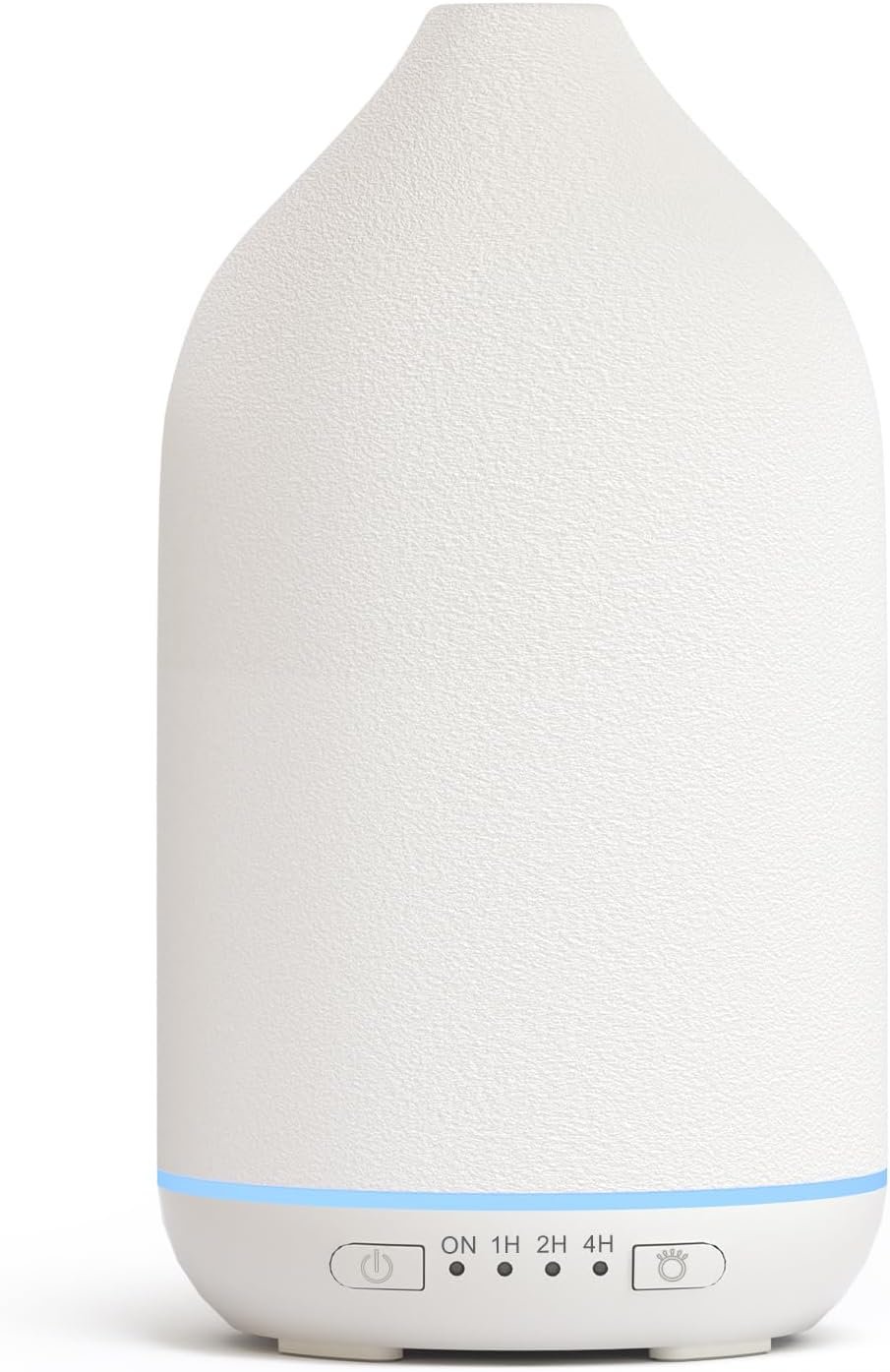 SALKING 200ml Ceramic Essential Oil Diffuser, Stone Diffusers for Essential Oils, Ultrasonic Aromatherapy Diffusers with with 7-Color LED Lights Timers, for Office Bedroom Home (White)