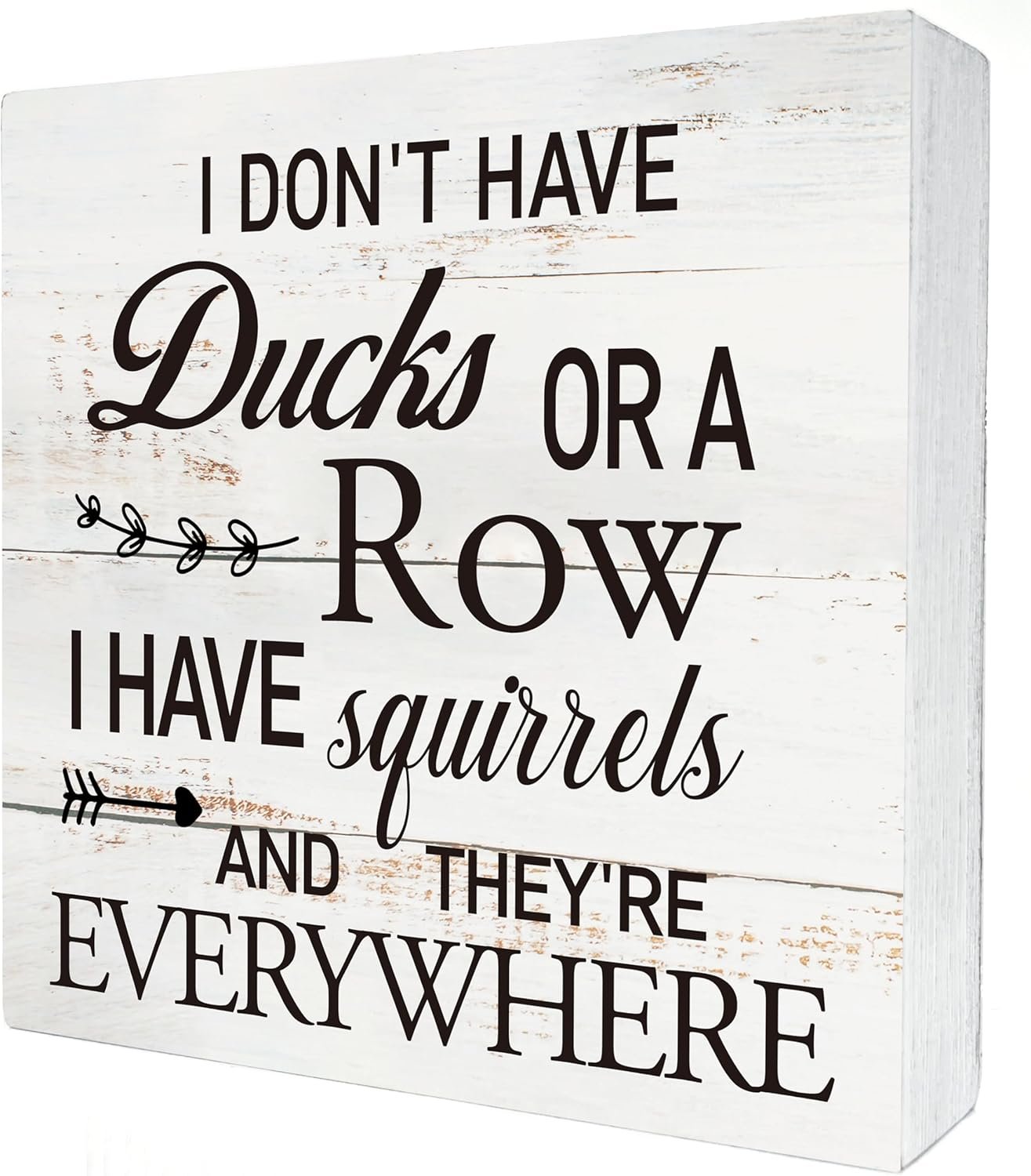 Funny Office Quote Wooden Box Sign Desk Decor Rustic Humorous Wood Block Plaque Box Sign for Home Living Room Shelf Table Decoration (5 X 5 Inch)