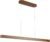 YISDESIGN 47″ Wood Linear Pendant Light Fixtures Modern Led 36w Dimmable Pendant Lighting Ceiling Hanging Lights Wood Linear Chandeliers for Kitchen Island Dining Room Pool Table Walnut Color
