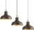 Refice 3 Packs Farmhouse Pendant Lights, Oil Rubbed Bronze Pendant Lighting, lsland Pendant Lights for Kitchen lsland lndustrial Adjustable Height Dome Hanging Lights for Barn, Dining Room