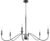 Kira Home Archer 47″ 6-Light Large Modern Chandelier + Curved Arms, Adjustable Hanging Height, Black Finish