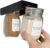 Art Secret Mason Jar Storage Rack (2 Pack)–Under Shelf Organizer for Wide Mouth Jars–Easy Install with Screws or Adhesive–Kitchen Cabinet & Pantry Space Saver