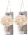 iDECOE Premium Mason Jar Wall Decor Sconces – Rustic Grey Decorative Wall Decor with LED String Lights, 6 Hours Auto Timer, Wrought Iron Hooks, Silk Hydrangea Flower for Home Decoration (Set of 2)