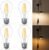 Sunco 4 Pack Edison Bulbs LED Vintage Light Bulbs, Filament Night Light Bulbs, Antique Spiral Bulb for String Lights, 800 LM, 8W=60W, 2700K Soft White (2000K Amber Glow), Dimmable, E26 Base, ETL