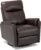 COLAMY Leather Swivel Recliner Chair with Footrest, Rocker Recliner Chair High Back with Double-Layer Cushion, Glider Recliner for Nursery & Living Room, Bedroom, Chocolate