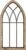 Rustic Cathedral Arch Wood Wall Decor – Decorative Farmhouse Faux Window Frame – Traditional Wood Framed Window Arch w/Metal Bars – Rustic Wall Decor for Living Room, Bedroom, or Event Space