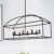 Farmhouse Iron Linear Chandelier, Industrial Cage Adjustable Height Hanging Lamp with Hammered Metal Finish, Light Fixtures for Kitchen Island, Dining Room, Hallway, Foyer, Entryway (Black)