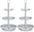 Umigy 2 Pack 3 Tier Galvanized Serving Stand Metal Dessert Cupcake Serving Tray Seafood Tower Holders Display for Wedding Christmas Decoration, Farmhouse Rustic Country Style
