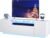 WLIVE Modern TV Stand for 65 Inch TV, Entertainment Center with LED Lights & Large Storage Cabinets, Sturdy Media Console for Living Room, Bedroom, Gaming(White)