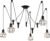 Industrial Pendant Lighting 5 Heads, Adjustable DIY Vintage Style Spider Semi Flush Mount Ceiling Light,Edison Rustic Chandelier,Hanging Lamp Fixture for Dining Room,Kitchen Bedroom,farmhouse