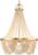 6-Light Wood Beaded Large Chandeliers,Farmhouse Gold Metal Boho Chandelier Modern Empire Style Bohemia Light Fixture for Living Room,Dinging Room,Bedroom,Hallway,Foyer,Entryway,24″