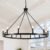 Black Wagon Wheel Chandelier 12-Light Farmhouse Chandelier for Living Room 38″ Round Rustic Industrial Hanging Light Fixture for Dining Room Foyer Hallway Kitchen Island