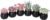 Nubry Mini Fake Plants in Ceramic Pots Artificial Small Succulents Potted Faux Assorted Lifelike Plants for Home Office Desk Decor, Set of 6 (Black Ceramic Pots)
