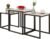 Nesting Table Set of 3 Side Tables, Modern Coffee Table Stacking End Table with Metal Frame，Oak