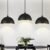 3 Pack Black Pendant Lights for Kitchen Island 12″ Modern Pendant Lighting Fixtures Farmhouse Vintage Hanging Ceiling Light Fixture for Dining Room Foyer Hallway Bar Cafe Kitchen Sink Matte Dome