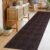 Runner Rug Non Slip, 2FT x 6FT Washable Area Rug Indoor Outdoor Rubber Back Carpet Mat for Hallway Kitchen Entryway Laundry Room Foyer Balcony Living Room, Brown