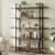 OtterOasis Heavy Duty 5-Tier Industrial Bookcase, 47″ Wide Wood Bookshelf for Home Office, 120lbs Shelf Capacity, Rustic Open Shelving Display with Reinforced Horizontal Shelf for Living Room Bedroom