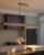 45″ Wood Linear Pendant Light, Dimmable Kitchen Island Lighting with Remote, 30W LED Island Lights for Kitchen, Adjustable Linear Chandelier for Dinning Room Light Fixture, Bar, Pool Table – Walnut