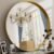 30 Inch Round Bathroom Mirror – Wall Mounted Circle Mirror with Metal Frame, Modern Mirror Suitable for Bathroom, Vanity, Entryway, Living Room, Wall Decor,Gold