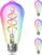 Feit Electric Smart ST21 Light Bulb, 60W Eq, Dimmable, Spiral Filament Edison Style. WiFi Enabled, Works with Alexa/Google Home, Millions of Colors, 15,000-Hr. Lifetime, ST2160RGBWFILAG/RP/3, 3 Pack