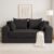 Convertible Sofa Bed, 3 in 1 Loveseat Folding Couch Bed Foldable – Chaise Lounge Chair & Floor Futon Sleeper, Corduroy Pull Out Sofa Bed with 4 Pillows for Living Room, Black