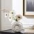 Konstera Ceramic Small Donut Vase – Hand Painted Glossy Finish Flower Vase, Unique Modern Decor for Living Room, Coffee Table, Mid Century Modern Style