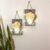Set of 2 Rustic Wall Sconces – Mason Jars Sconce, Rustic Home Decor, with LED Fairy Lights, Flowers for Home Decoration Gift (Grey)