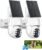 5G&2.4GHz Security Cameras Wireless Outdoor, 2K Cameras for Home Security, Solar & Battery Powered Security Camera Outdoor, Color Night Vision, PZT Human Detection, 2 Packs