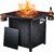 Ciays Propane Fire Pit, 27-inch Fire Pit Table with Two Cup Holders, 50,000 BTU Steel Gas Fire Pit with Pulse Ignition System, Perfect for Patio, Garden & Backyard Gatherings, CIFPT11B, Black