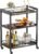 HITNET Bar Cart Black, Serving Cart for Home, 3 Tier Drinks Cart with Wheels, Rolling Beverage Cart for Kitchen Dining Living Room