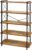 HCHQHS Bookshelf, 5-Tier Industrial Bookcase, Rustic Open Book Shelf, Freestanding Tall Bookshelves with Metal Frame