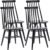 DUHOME Wooden Dining Chairs Set of 4, Wood Dining Room Chairs Slat Spindle Back Kitchen Room Chair Windsor Chairs, Black