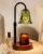 Small Candle Warmer Lamp with Timer, Adjustable Green Lamp Warmer for Jar Candles, Unique Women Gifts for Birthday, Dimmable Candle Heater, Christmas Gifts, Cute Wax Warming Light with Wood Base