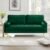67″ Modern Velvet Loveseat Sofa Couch, Mid-Century Tufted Upholstered Small Love Seat Couch with 2 Pillows & 4 Golden Legs, 2-Seats Couches for Compact Space, Living Room, Apartment (Emerald)
