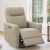CHITA Genuine Leather Power Recliner Chair for Adults, Electric Wall Hugger Recliner for Small Spaces, Modern Living Room and RV Recliner Chair with Power Headrest & Charging Ports, Latte Tan