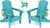SERWALL Folding Adirondack Chair Set of 2, Adjustable Adirondack Chair with 3 Recline Positions, All Weather HDPE Outdoor Adirondack with Cup Holders, Aruba