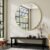 VooBang Large Gold Round Bathroom Mirror, 48 inch Circle Wall Mounted Hanging Mirror with Simple Modern Circular Metal Frame for Hallway, Entryway, Living Room, Gold Frame