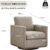 Swivel Accent Chair Set of 2, 360 Degree Square Swivel Barrel Chair for Living Room, Mid Century Modern Upholstered Accent Chair,Comfy Sofa Armchairs for Bedroom,Nursery, Chenille, Taupe