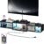 47.2” Wall-Mounted Floating TV Stand with LED Lighting, Modern Wooden Media Console Shelf Featuring Built-in USB Ports and Electrical Outlets. Under-TV Storage for Living Room, Bedroom