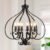 6-Lights Farmhouse Chandelier,19.68″ Large Black Farmhouse Chandelier for Dining Room,Modern Vintage Rustic Adjustable Pendant Light Fixture for Kitchen Island Living Room Entryway Hallway Foyer