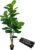 Cypress & Alabaster Handmade 6ft Oversized Fiddle Leaf Fig Ficus Lyrata Artificial Tree with Ethically Sourced Real Wood Trunks, Hypoallergenic, 6-Foot, Green