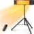 VAGKRI Outdoor Heaters, 1s Heating 1500W Infrared Patio Heater with Remote, 3 Heat Settings, 12H Timer, IP65 Waterproof, Wall Mount/Tripod Stand Electric Heater for Patio, Garage, Garden & Indoor Use