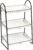 Creative Co-Op Heavily Distressed White 3-Tier Metal Tray with Black Frame & Rim