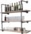 Industrial Wall Mounted Iron Floating Pipe Shelves/Shelving/Racks/Storage/Bookcases/Brackets, DIY Open Bookshelves/Shelving for Kitchen/Office, Retro Black,(4-Tier Shelf Brackets,Not Include Planks)
