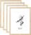 Yaetm 11×14 Wood Picture Frame with Mat for 8×10 Set of 4, Natural Solid Oak Wood 11×14 Frame with Tempered Glass for Horizontal and Vertical Wall Mounting (4 pack, Oak)