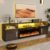 TAVATA 70″ Floating TV Stand with 36″ Electric Fireplace – Wall Mounted Entertainment Center with LED Lights & Storage Cabinet, Modern Media Console for Living Room, Supports TVs up to 80″ (Black)